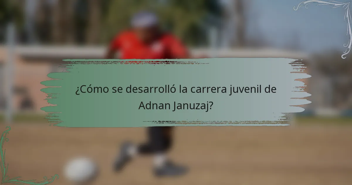 ¿Cómo se desarrolló la carrera juvenil de Adnan Januzaj?